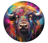 Rompecabezas de búfalo para Adultos, 1000 Piezas, Juego Interactivo Familiar, decoración del hogar, Regalo para el Cerebro 67,5 x 67,5 cm