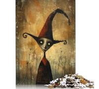 Rompecabezas de bufón Espeluznante para Adultos, 500 Piezas, Rompecabezas de Madera para Adultos, Juego de Rompecabezas Familiar, Regalos de cumpleaños, decoración del hogar, 500 Piezas (52x38cm)