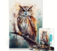 Rompecabezas de búho acuático para Adolescentes, 1000 Piezas, Juguete de lógica Resistente, Tranquilo, con Bordes definidos, Regalo Elegante (38x52cm)