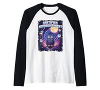 Rompecabezas de búho autista con meme divertido neurodivergente certificado de los años 90 Camiseta Manga Raglan