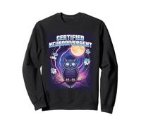 Rompecabezas de búho autista con meme divertido neurodivergente certificado de los años 90 Sudadera