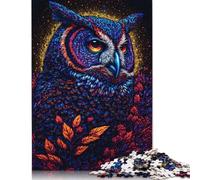 Rompecabezas de búho con Salpicaduras de Pintura, Divertido Rompecabezas de cartón Premium para niños o niñas, 1000 Piezas (75 x 50 cm)