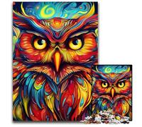Rompecabezas de búho de 1000 Piezas para Adultos. Rompecabezas imposibles para Adultos. Regalo Ideal para Vacaciones y decoración del hogar. 50x75cm/19,68x29,52 Pulgadas.