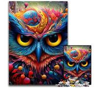 Rompecabezas de búho de Colores para Adultos, 1000 Piezas, Entretenimiento Relajante, Navidad y decoración del hogar, 50x75cm/19,68x29,52 Pulgadas