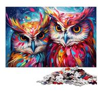 Rompecabezas de búho de fantasía para Adultos, 1000 Piezas, Entretenimiento Relajante, decoración del hogar, 50x75cm/19,68x29,52 Pulgadas