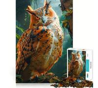 Rompecabezas de búho en la Selva Tropical para Adolescentes, 1000 Piezas, Juego Inteligente, Tiempo en Familia, patrón de ensamblaje, selección de Deseos de Papá Noel (50x75cm)