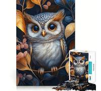 Rompecabezas de búho Entre Hojas de otoño de 1000 Piezas para Adultos, Juguete para ejercitar la Mente, Tiempo Libre, diseño nítido, Regalo increíble (38x52cm)