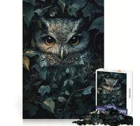 Rompecabezas de búho Entre Hojas para Adolescentes, 1000 Piezas, para estimular la Memoria, Juego de Mesa, Montaje de imágenes, Regalo navideño (38x52cm)