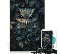 Rompecabezas de búho Entre Hojas para Adolescentes, 1000 Piezas, para estimular la Memoria, Juego de Mesa, Montaje de imágenes, Regalo navideño (38x52cm)