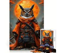 Rompecabezas de Búho Guerrero Samurai con Espadas para Adolescentes, 1000 Piezas, Juguete Intelectual, Diversión en Interiores, Corte de Calidad, Regalo Creativo (38x52cm)