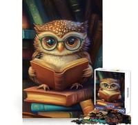 Rompecabezas de búho Leyendo un Libro para Adultos, 1000 Piezas, fortalece la Memoria, vínculo Familiar, Borde Limpio, Regalo de cumpleaños (38x26cm)