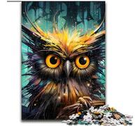 Rompecabezas de búho mágico para Adultos de 1000 Piezas, tamaño 26x38cm, Juego Interactivo Familiar, navideño, Juego de Actividades Familiares.