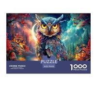 Rompecabezas de Búho Misterioso 1000 Piezas Puzzle de Rapaces para Adultos Puzzles Desafiantes Juego de Rompecabezas para Toda la Familia, para Mujeres, Regalos para Hombres 70x50cm/1000pcs