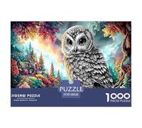 Rompecabezas de Búho Misterioso 1000 Piezas Puzzle de Rapaces para Adultos Puzzles Desafiantes Juego Educativo para Toda la Familia, para Mujeres, Regalos para Hombres 38x26cm/1000pcs