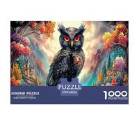 Rompecabezas de Búho Misterioso 1000 Piezas Puzzles de Rapaces para Adultos Juego Educativo Puzzles Decoración para Toda la Familia, para Mujeres, Regalos para Hombres 38x26cm/1000pcs