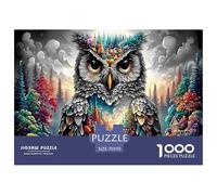 Rompecabezas de Búho Misterioso 1000 Piezas Puzzles de Rapaces para Adultos Puzzles Decoración Juego de Rompecabezas para Toda la Familia, para Mujeres, Regalos para Hombres 70x50cm/1000pcs