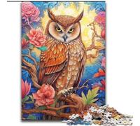 Rompecabezas de búho Misterioso de 1000 Piezas para Adultos, Juegos educativos, decoración del hogar, (50x75cm)