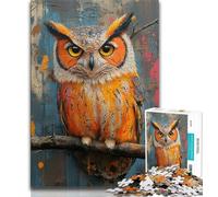 Rompecabezas de búho Misterioso para Adultos y Adolescentes, 1000 Piezas, Ayuda a ejercitar el Cerebro, Juguetes adictivos para Cultivar la Paciencia, Gran Regalo 38x26cm