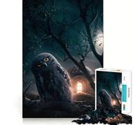 Rompecabezas de búho místico en Luna Llena para Adultos, 1000 Piezas, Juguete para ejercitar la Mente, Tiempo de relajación, diseño para armar, (38x26cm)