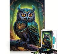 Rompecabezas de búho místico para Adultos, 1000 Piezas, Juguete para ejercitar la Mente, diversión en Interiores, Corte de precisión, Regalo navideño (38x52cm)