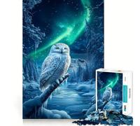 Rompecabezas de búho Nival bajo la Aurora Boreal para Adolescentes, 1000 Piezas, Juguete para desarrollar la Capacidad de razonamiento, Juego Relajante, Corte preciso, (38x52cm)