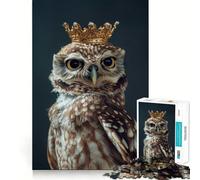 Rompecabezas de búho, pájaro, Lindo Rey, para Adultos, 1000 Piezas, fortalece la Memoria, pasatiempo para el hogar, Borde Limpio, Regalo Elegante (50x75cm)