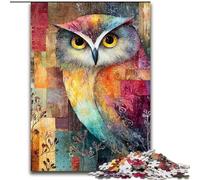 Rompecabezas de búho para Adultos, 1000 Piezas, Divertidos Juegos de ensamblaje para el hogar, cumpleaños o de Viaje 26x38cm