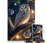 Rompecabezas de búho Sabio posado para Adultos, 1000 Piezas, Actividad Relajante para el Cerebro y la Memoria, Cierre Seguro, Acogedor (38x52cm)