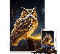 Rompecabezas de búho y pájaro de 1000 Piezas para Adultos Fomenta la concentración, desarrolla la Habilidad y aprovecha Bien el Tiempo Se Encaja Perfectamente Sorpresa navideña (38x26cm)