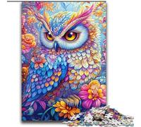 Rompecabezas de búhos de Colores para Adultos, 2000 Piezas, para aliviar el estrés y Pasar el rato en casa, con póster a Juego y Hoja de Trivia (70x100cm)