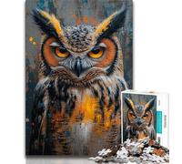 Rompecabezas de búhos misteriosos para Adolescentes, desafiantes, Divertidos y Divertidos, con póster y Hoja de Trivia a Juego 50x75cm