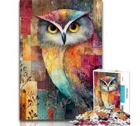 Rompecabezas de búhos para Adultos y Adolescentes, 1000 Piezas, Juguetes educativos, Juegos Familiares con póster a Juego y Hoja de Trivia, 38x26cm