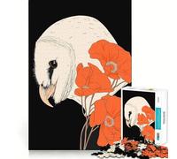 Rompecabezas de búhos y Amapolas de 1000 Piezas para Adultos Juguete para estimular la lógica Divertido y Elegante Regalo (50x75cm)