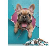 Rompecabezas de Bulldog Alegre, Rectangular, de cartón 100% Reciclado, Ideal para Adultos y niños, 1000 Piezas (75 x 50 cm)