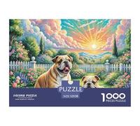 Rompecabezas de Bulldog Americano para Adultos y niños. 1000 Piezas Desafío Imposible Juguete de desafío Juego Educativo Decoración del hogar para Adultos y niños a Partir de 14 años 70x50cm/1000pcs