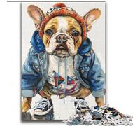 Rompecabezas de Bulldog con Pelaje, 2000 Piezas, Adolescentes, Juguete Educativo Intelectual y descompresor, Ideal para cumpleaños y Navidad (70x100cm)