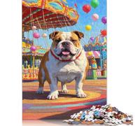 Rompecabezas de Bulldog de Papel Rectangular para Adultos y Adolescentes, 1000 Piezas (38 x 26 cm)