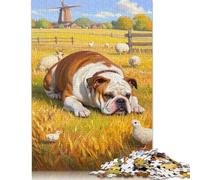 Rompecabezas de Bulldog, desafiante y Estimulante, de cartón 100% Reciclado, Ideal para Adultos y Adolescentes, Regalo de cumpleaños, 1000 Piezas (75 x 50 cm)