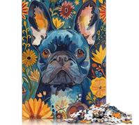 Rompecabezas de Bulldog francés desafiante y Estimulante. Rompecabezas de cartón 100% Reciclado para Adultos y Adolescentes. Regalo de cumpleaños. 1000 Piezas (75 x 50 cm).