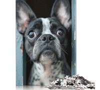 Rompecabezas de Bulldog francés, difícil desafío, 100% cartón Reciclado, Ideal para niños y Adultos, 1000 Piezas (26 x 38 cm)