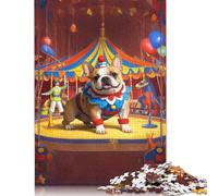 Rompecabezas de Bulldog francés, Juguete de descompresión, 100% cartón Reciclado, Ideal para Adultos y Adolescentes, Regalo para el Día del Padre, 1000 Piezas (38 x 26 cm)