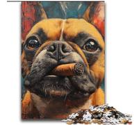 Rompecabezas de Bulldog Fumando para Adolescentes 2000 Piezas Juego desafiante Cada Pieza es única Diversión Familiar desafiante (70x100cm)