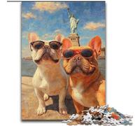 Rompecabezas de Bulldog haciéndose selfis para Adolescentes, Juegos educativos, Juguetes DIY con póster a Juego y Hoja de Trivia para Mayores de 14 años (26x38cm)