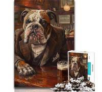 Rompecabezas de Bulldog inglés para Adolescentes, 1000 Piezas, Ideal para Adultos, Juego desafiante y Familiar, Regalo de Amigo Secreto, 75x50cm
