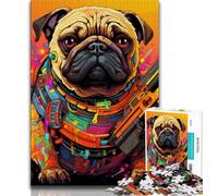 Rompecabezas de Bulldogs Mecánicos para Adultos, 1000 Piezas, Ayuda al Cerebro a Ejercitar, Juguetes Adictivos para Cultivar la Paciencia, Juego de Desafío Único, 38x26cm