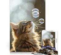 Rompecabezas de Burbujas con diseño de Gato atigrado 1000 Piezas para Adultos Juguete para ejercitar la Mente Ideal para Momentos de Paz con un diseño artístico de Corte nítido y Coleccionable