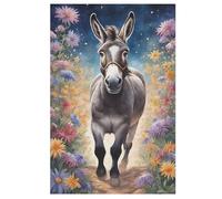 Rompecabezas de burro de 1000 piezas para adultos, rompecabezas de madera, rompecabezas familiar, rompecabezas para aliviar el estrés, para adultos, niños a partir de 12 años, 78 × 53 cm