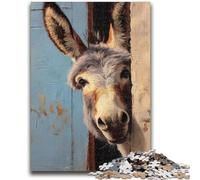 Rompecabezas de Burro de 1000 Piezas para Adultos y Adolescentes, Juguetes educativos antiestrés, Ideal para Decorar el Escritorio (38x26cm)