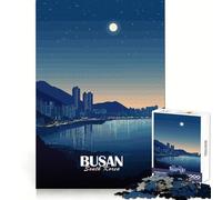 Rompecabezas de Busan,Corea del Sur,Paisaje Nocturno de la Ciudad para Adultos,1000 Piezas,Ejercicio Mental,diversión Tranquila,Cierre Seguro,Gran Regalo (38x52cm)