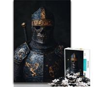 Rompecabezas de Caballero Esqueleto de 1000 Piezas para Adultos Un Juego Educativo Divertido y Divertido para cumpleaños (50x75cm)